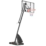 SPORTNOW Basketballkorb Outdoor Basketballständer mit Rollen 107x70cm Rückwand, Mobiler...
