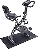 Heimtrainer Fahrrad Klappbar für Zuhause - Sportneer Ergometer Heimtrainer mit 16 Magnetische...