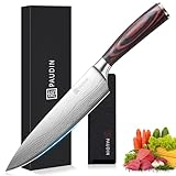 PAUDIN Kochmesser, Klingenlänge 20 cm Profi Küchenmesser Messer Chefmesser Allzweckmesser aus...